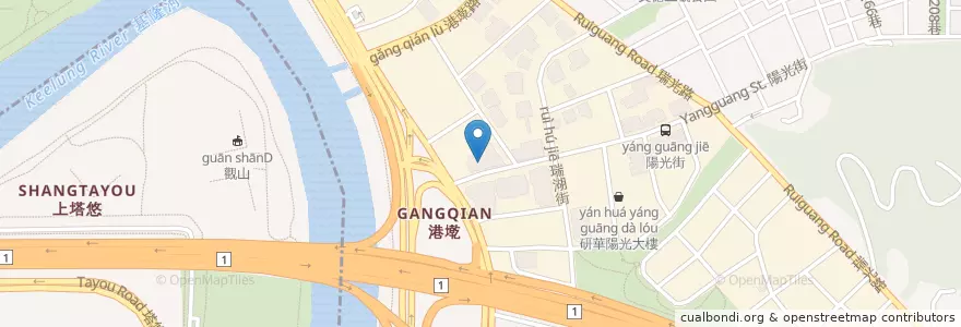 Mapa de ubicacion de 菠啾花園 en 臺灣, 新北市, 臺北市, 內湖區.