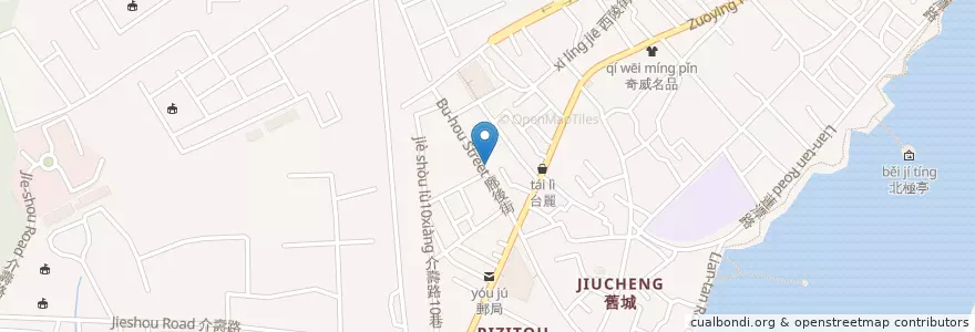 Mapa de ubicacion de 元美藥局 en Tayvan, Kaohsiung, 左營區.