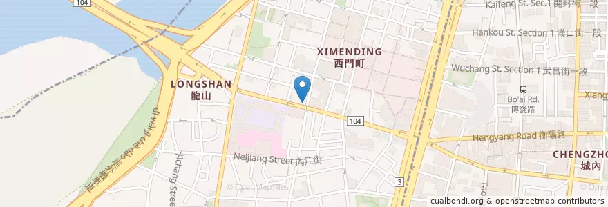Mapa de ubicacion de 星巴克 en Taiwán, Nuevo Taipéi, Taipéi, 萬華區.