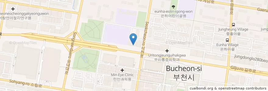 Mapa de ubicacion de 롯데리아 en Güney Kore, 경기도, 부천시.