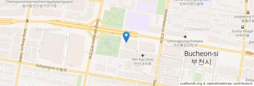 Mapa de ubicacion de 모스버거 en 대한민국, 경기도, 부천시.
