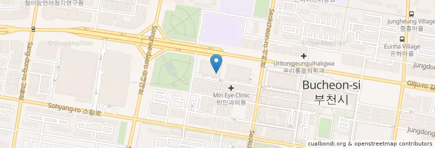 Mapa de ubicacion de 빕스 (Vips) en 大韓民国, 京畿道, 富川市.