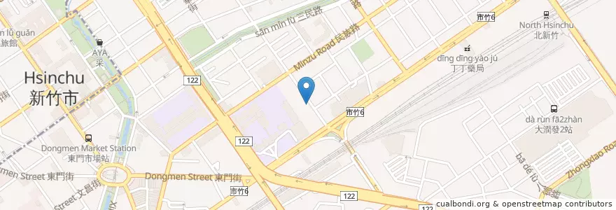 Mapa de ubicacion de 蓮華素食 en Taiwan, 臺灣省, 新竹市, 東區.