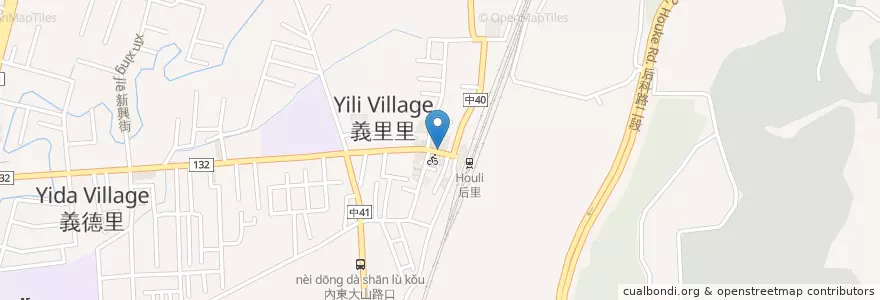 Mapa de ubicacion de 早餐店 en تایوان, تایچونگ, 后里區.