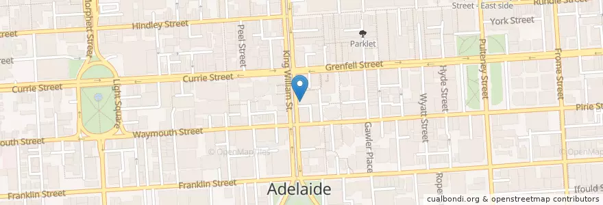 Mapa de ubicacion de Commonwealth Bank en Avustralya, South Australia, Adelaide, Adelaide City Council.