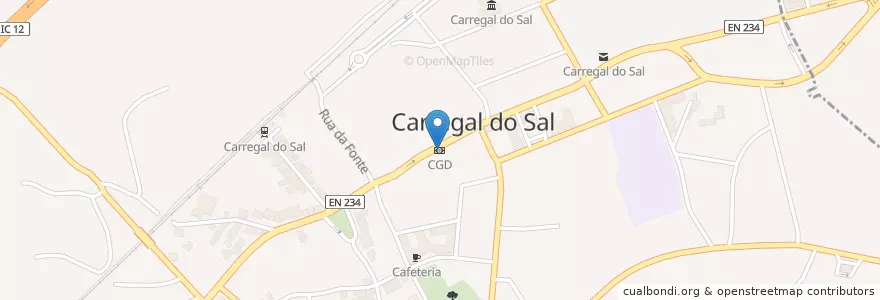 Mapa de ubicacion de Caixa Geral de Depósitos en Portugal, Viseu, Mitte, Viseu Dão-Lafões, Carregal Do Sal, Carregal Do Sal.