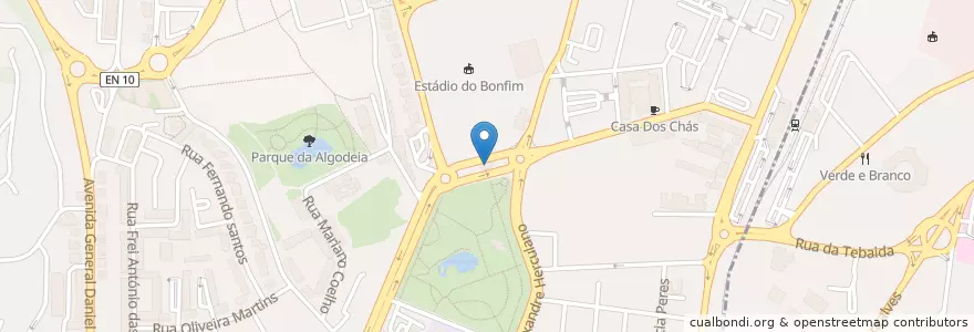 Mapa de ubicacion de Pizzaria Bonfim en البرتغال, Área Metropolitana De Lisboa, شطوبر, شبه جزيرة شطوبر, شطوبر, Setúbal.