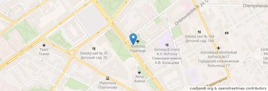 Mapa de ubicacion de Администрация городского округа город Воронеж en Russia, Central Federal District, Voronezh Oblast, Voronezh.