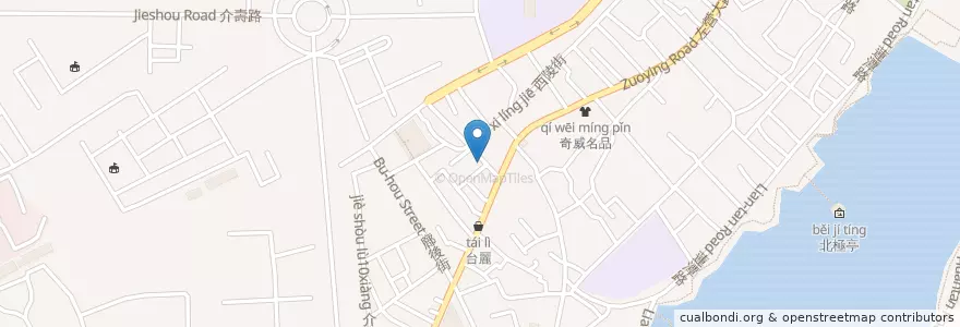 Mapa de ubicacion de 新麗華小吃卡拉ＯＫ en تايوان, كاوهسيونغ, 左營區.