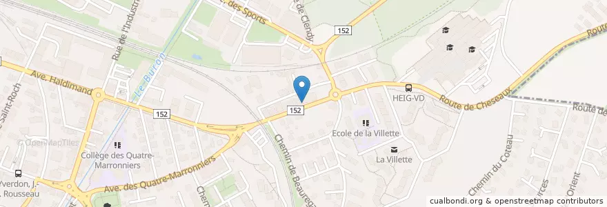 Mapa de ubicacion de Hotel de L'Ange en Suisse, Vaud, District Du Jura-Nord Vaudois, Yverdon-Les-Bains.