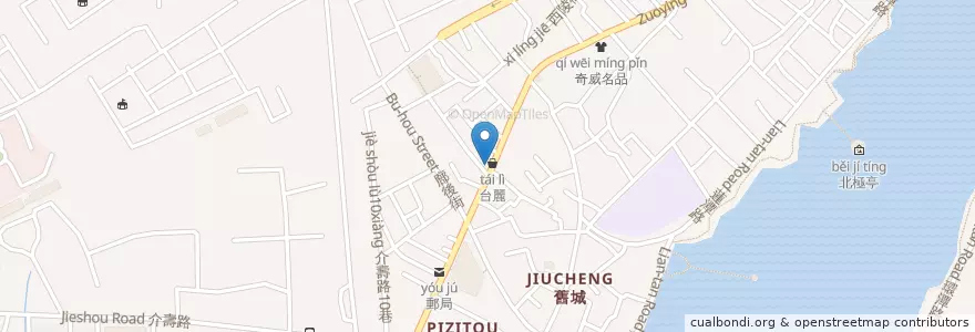 Mapa de ubicacion de 薛家鈞免費健康屋 en 타이완, 가오슝시, 쭤잉구.