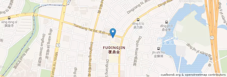 Mapa de ubicacion de 中油天祥站 en Tayvan, Kaohsiung, 三民區.