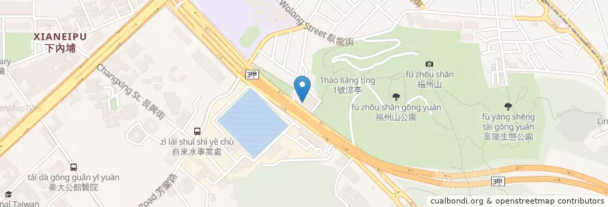 Mapa de ubicacion de 界轉摺人文會所 en 타이완, 신베이 시, 타이베이시, 다안 구.