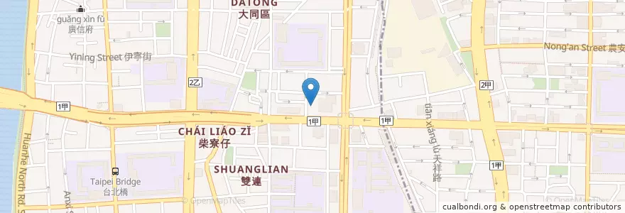Mapa de ubicacion de 日月蔬食坊 en 타이완, 신베이 시, 타이베이시, 다퉁 구.