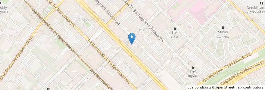 Mapa de ubicacion de Lucky Lori en Rusland, Centraal Federaal District, Moskou, Центральный Административный Округ, Тверской Район.