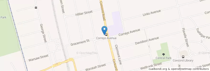 Mapa de ubicacion de Concord Presbyterian Church en オーストラリア, ニューサウスウェールズ, Sydney, City Of Canada Bay Council.