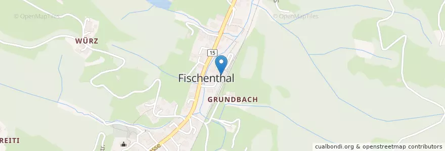 Mapa de ubicacion de Post en Schweiz/Suisse/Svizzera/Svizra, Zürich, Bezirk Hinwil, Fischenthal.
