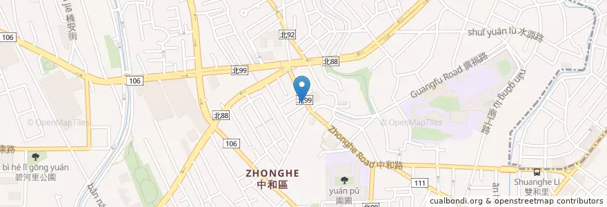 Mapa de ubicacion de 麥當勞 en Тайвань, Новый Тайбэй, 中和區.