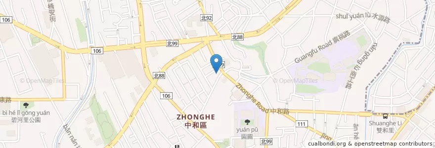 Mapa de ubicacion de 中和泰和街郵局 en 타이완, 신베이 시, 중허 구.