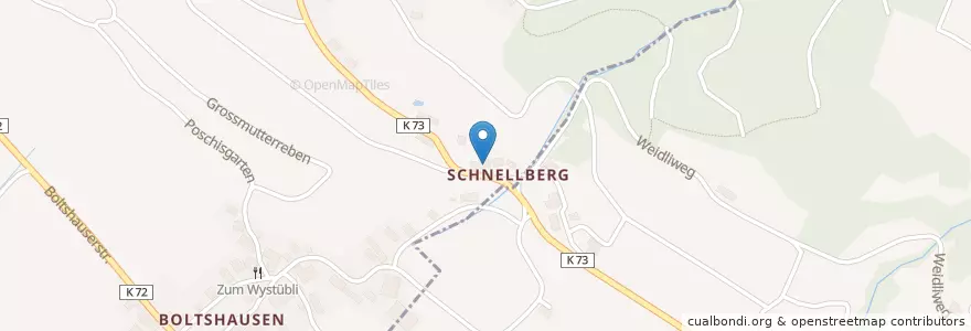 Mapa de ubicacion de Weinberg en Schweiz/Suisse/Svizzera/Svizra, Thurgau, Bezirk Weinfelden, Märstetten.