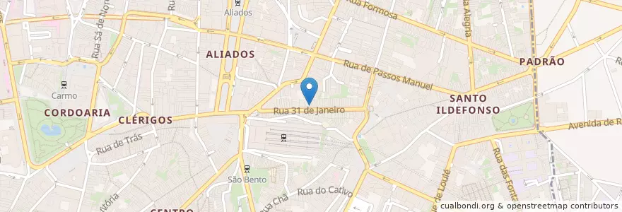 Mapa de ubicacion de Mister Café en Portugal, Norte, Área Metropolitana Do Porto, Porto, Porto, Cedofeita, Santo Ildefonso, Sé, Miragaia, São Nicolau E Vitória.