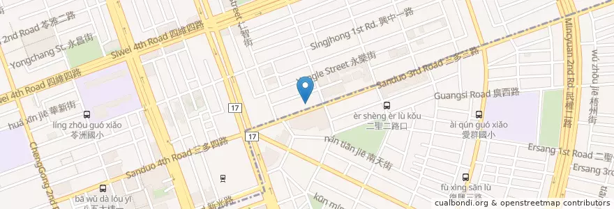 Mapa de ubicacion de Starbucks en Tayvan, Kaohsiung, 苓雅區.