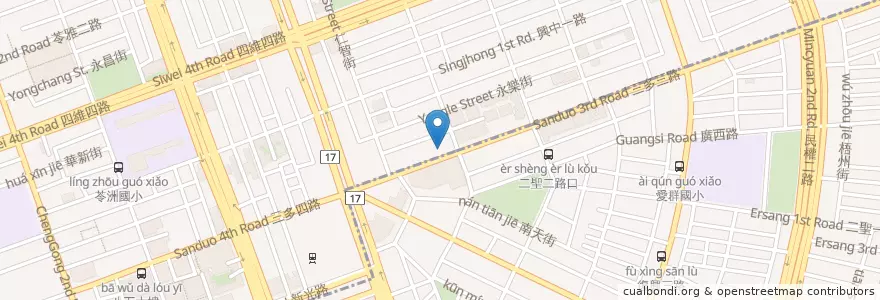 Mapa de ubicacion de 爭鮮迴轉壽司 en Тайвань, Гаосюн, 苓雅區.