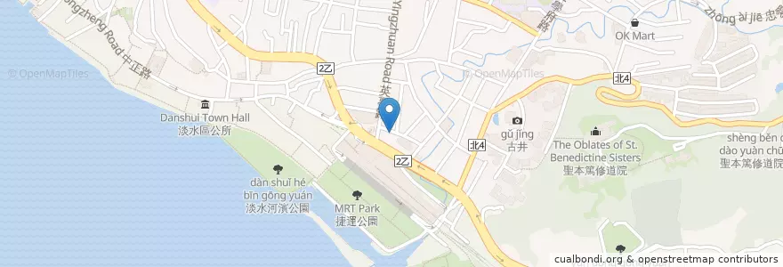 Mapa de ubicacion de 梅香雞 en Tayvan, 新北市, 淡水區.