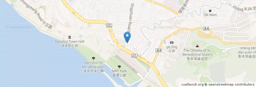 Mapa de ubicacion de 福勝亭 en 台湾, 新北市, 淡水区.