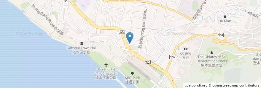 Mapa de ubicacion de 吉野家 en تايوان, تايبيه الجديدة, 淡水區.