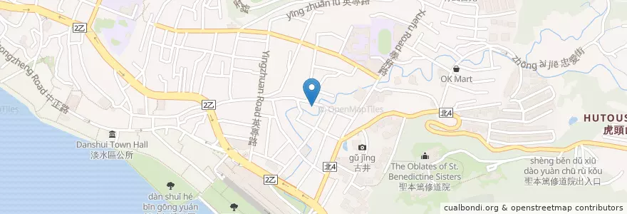 Mapa de ubicacion de 路邊的卡夫卡 en تایوان, 新北市, 淡水區.