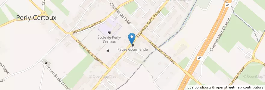 Mapa de ubicacion de Pause Gourmande en Schweiz/Suisse/Svizzera/Svizra, Genève, Genève.
