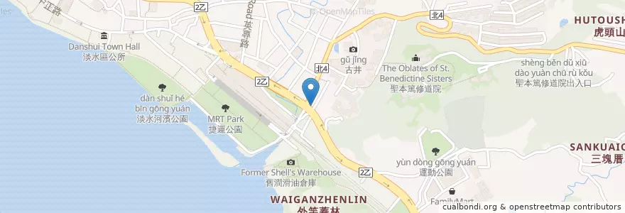 Mapa de ubicacion de Pizza Hut en تايوان, تايبيه الجديدة, 淡水區.