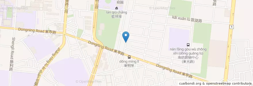 Mapa de ubicacion de 上海好味道小籠湯包 en Taiwan, Tainan, Distretto Orientale.