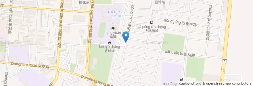 Mapa de ubicacion de 小楊的店 en تایوان, 臺南市, 東區.