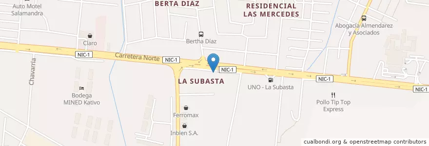 Mapa de ubicacion de Farmacia Allisa en 尼加拉瓜, Departamento De Managua, Managua (Municipio).