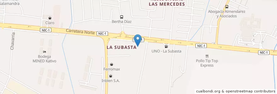 Mapa de ubicacion de Escasan en Никарагуа, Departamento De Managua, Managua (Municipio).