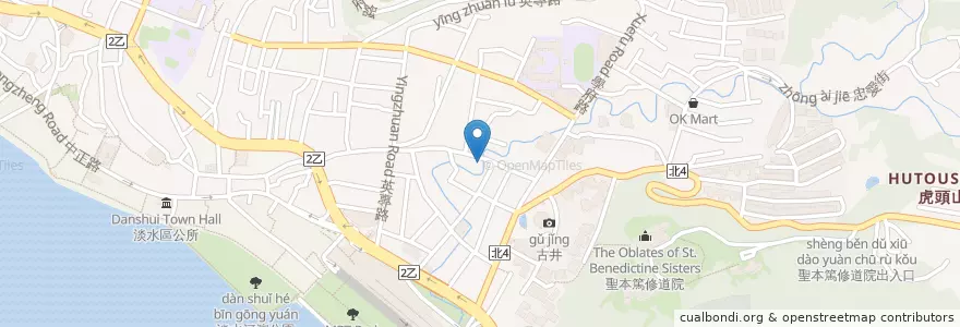 Mapa de ubicacion de Jingqiao Restaurant en Taiwan, New Taipei, Tamsui District.