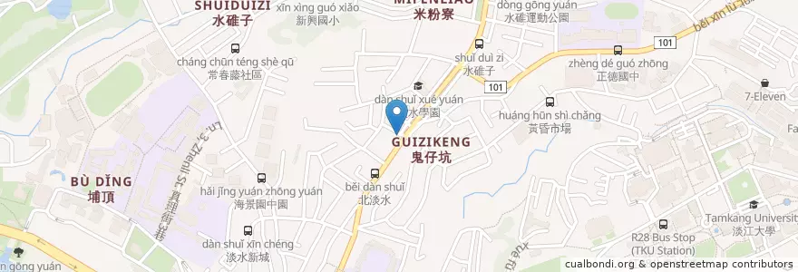 Mapa de ubicacion de 麥當勞 en Taiwan, 新北市, 淡水區.