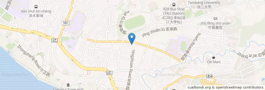 Mapa de ubicacion de 鮮肉湯圓 en Tayvan, 新北市, 淡水區.