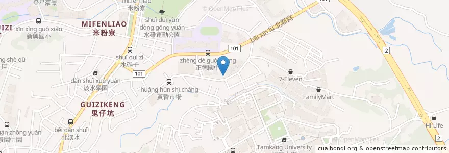 Mapa de ubicacion de 力揚停車場 en Тайвань, Новый Тайбэй, 淡水區.