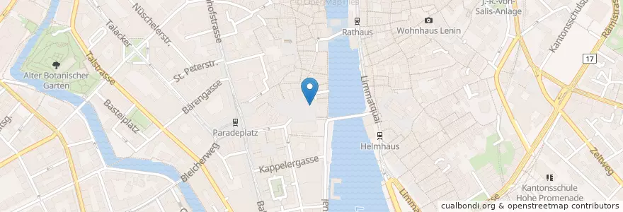 Mapa de ubicacion de Notwasserbrunnen en Svizzera, Zurigo, Distretto Di Zurigo, Zurigo.