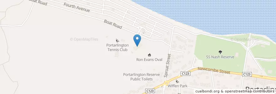 Mapa de ubicacion de PORTARLINGTON RES AMEN/SOC/TLT en Australia, Victoria, City Of Greater Geelong.