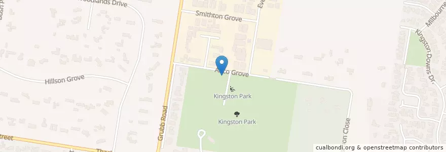 Mapa de ubicacion de Kingston Park Toilet Block en 오스트레일리아, Victoria, City Of Greater Geelong.