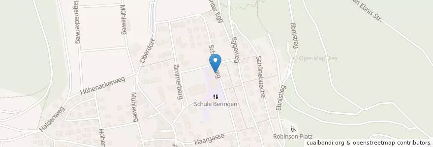 Mapa de ubicacion de Zimmerberghalle en Schweiz/Suisse/Svizzera/Svizra, Schaffhausen, Beringen.