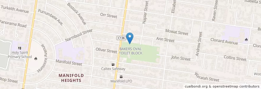 Mapa de ubicacion de BAKERS OVAL TOILET BLOCK en أستراليا, ولاية فيكتوريا, City Of Greater Geelong.