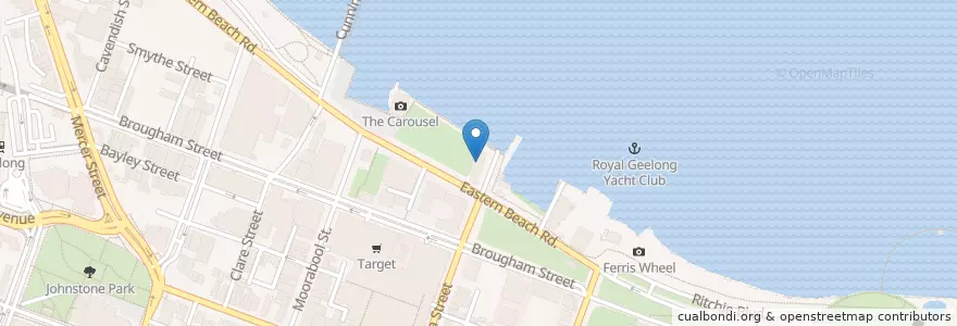Mapa de ubicacion de GREEN WHARF SHED / TOILETS en Austrália, Victoria, City Of Greater Geelong.