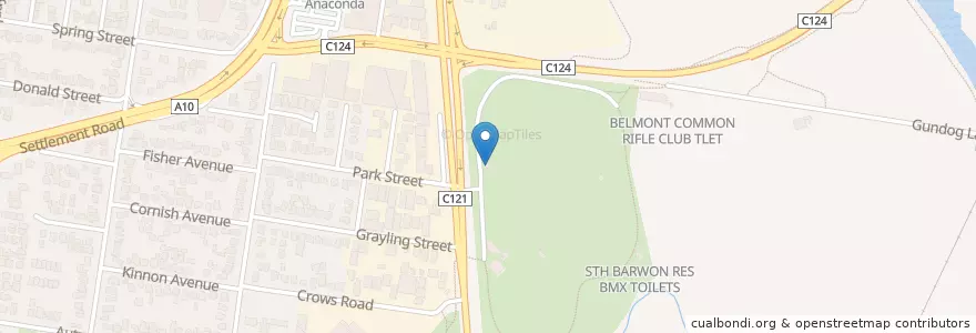 Mapa de ubicacion de STH BARWON PAV.3/ TL (SFTBALL) en Australia, Victoria, City Of Greater Geelong.