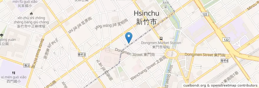 Mapa de ubicacion de 樹匠創意蔬食 en 台湾, 台湾省, 新竹市.