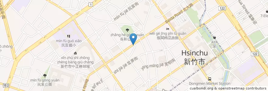 Mapa de ubicacion de 淨心美 en 台湾, 台湾省, 新竹市, 北区.